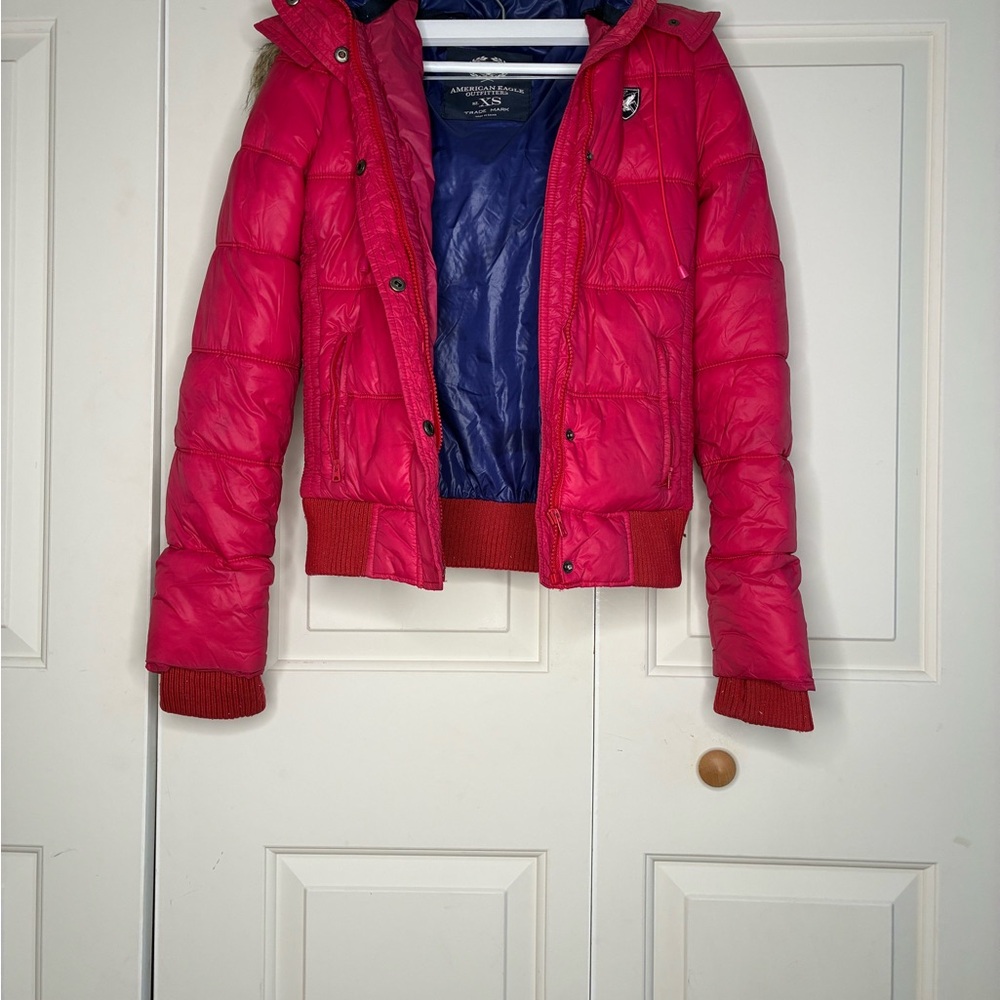 American Eagle Outfitters Fuchsia Kids Puffer Jacket